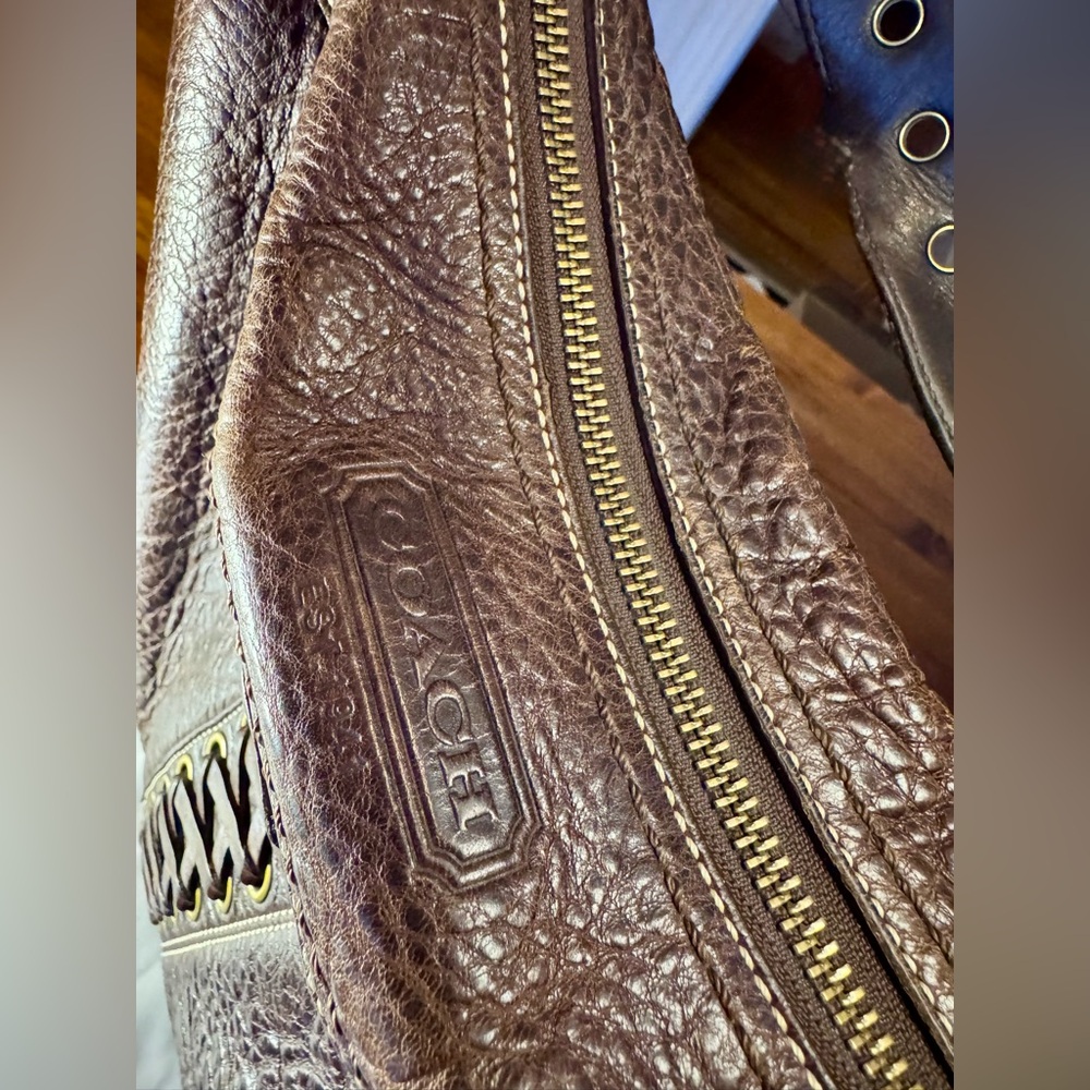 Coach Brown Leather Hobo Bag - Picture 3 of 6